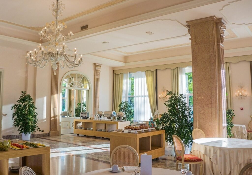 villa cortine palace, breakfast room, restaurant